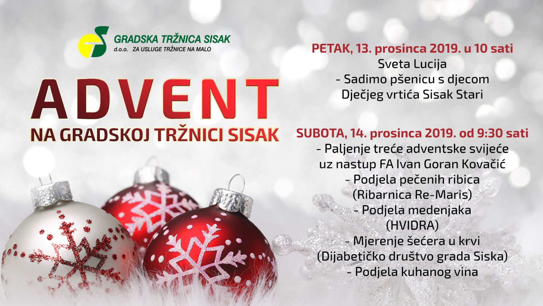 You are currently viewing Nastavlja se adventski program na Gradskoj tržnici Sisak