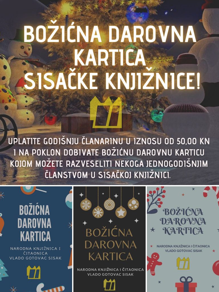 You are currently viewing Božićna darovna kartica sisačke knjižnice