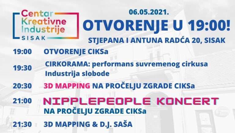You are currently viewing U četvrtak uz bogat program otvorenje Centra kreativne industrije Sisak