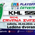 Read more about the article IHL PLAYOFF ČETVRTFINALE 1.UTAKMICA, KHL SISAK-SKHL CRVENA ZVEZDA