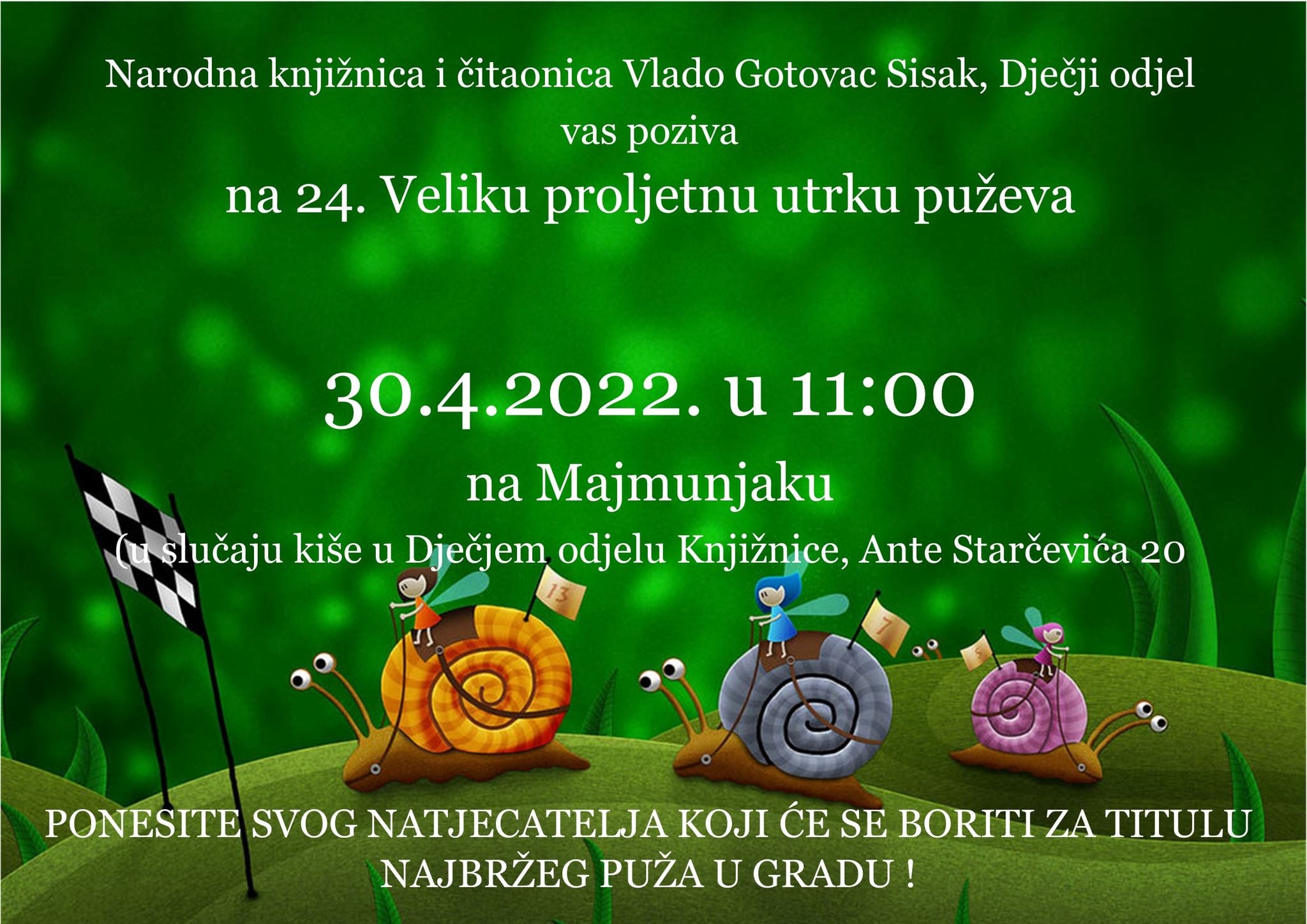 You are currently viewing Tradicionalna Velika proljetna utrka puževa