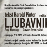 Read more about the article Premijera nove predstave “Ljubavnik” Gradskog kazališta Sisak