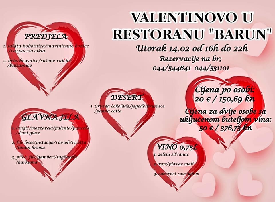 You are currently viewing Valentinovo u restoranu Barun Sisak