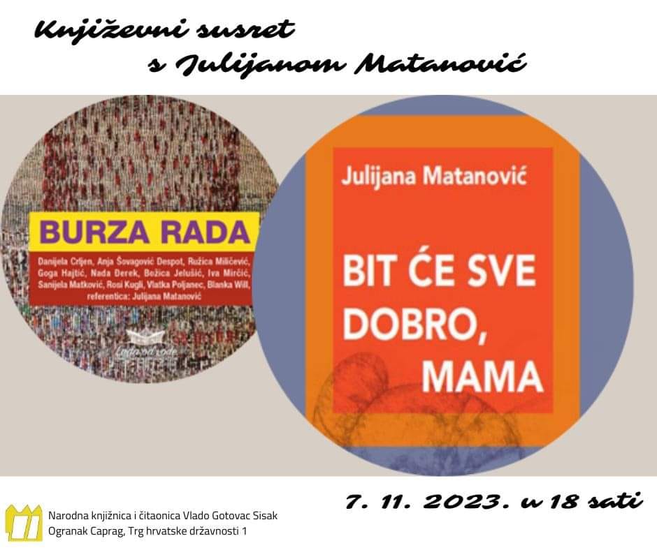 You are currently viewing Književni susret s Julijanom Matanović