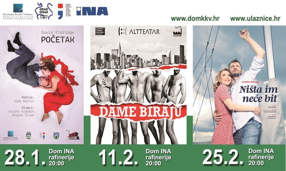 You are currently viewing Dom kulture Kristalna kocka vedrine Sisak vam donosi tri kazališna naslova na početku 2024. godine
