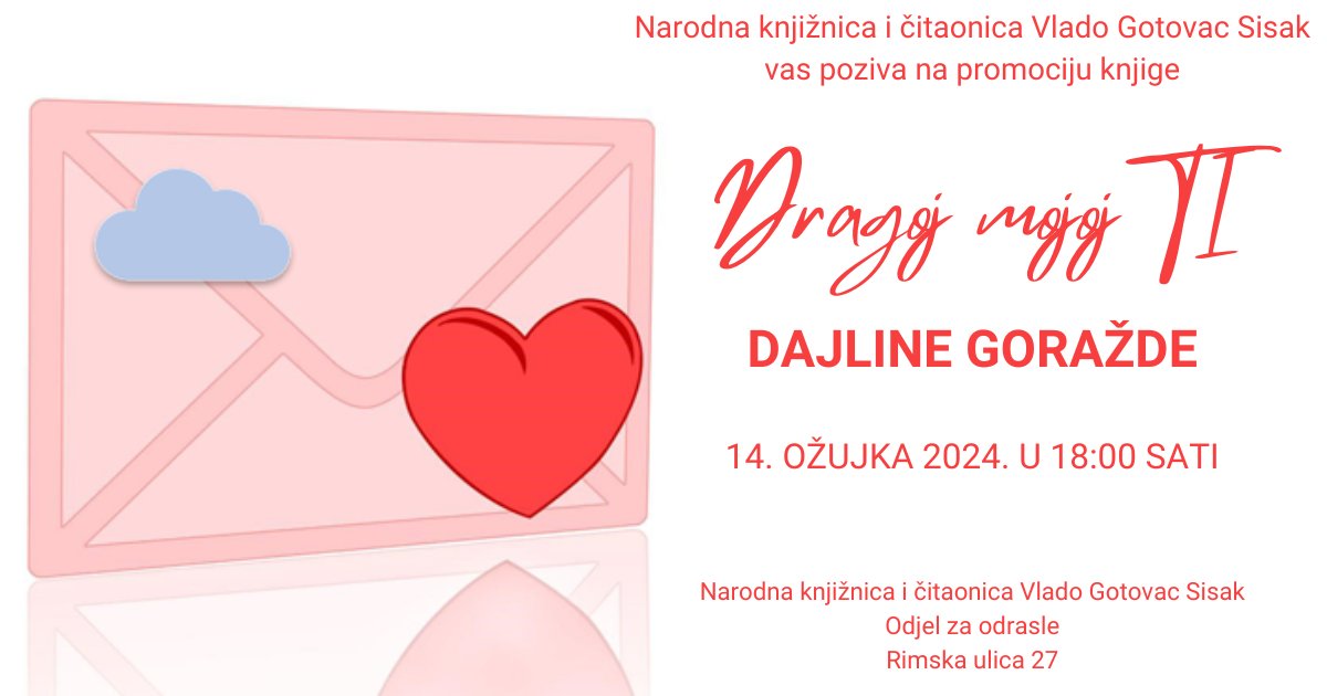 You are currently viewing PROMOCIJA KNJIGE Dajline Goražde „Dragoj mojoj Ti“
