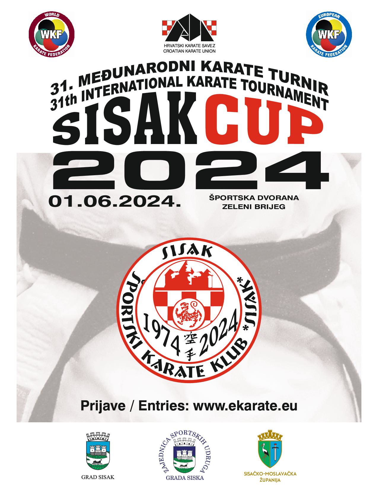 You are currently viewing Ove subote 31. međunarodni karate turnir “Sisak Cup”
