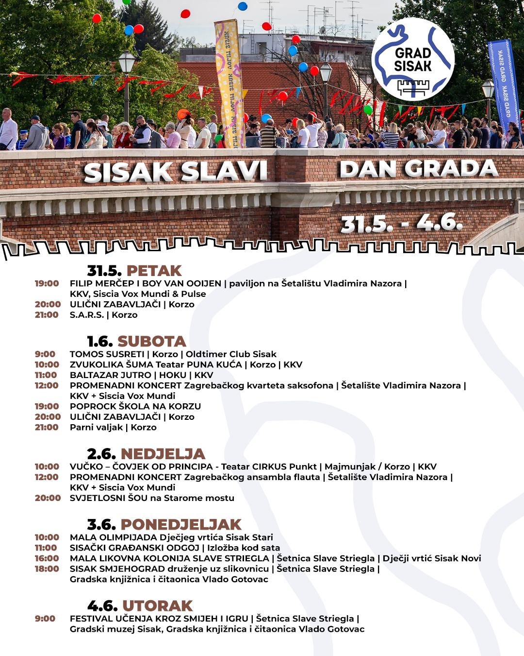 You are currently viewing Sisak slavi Dan grada od 31.5. do 4.6.