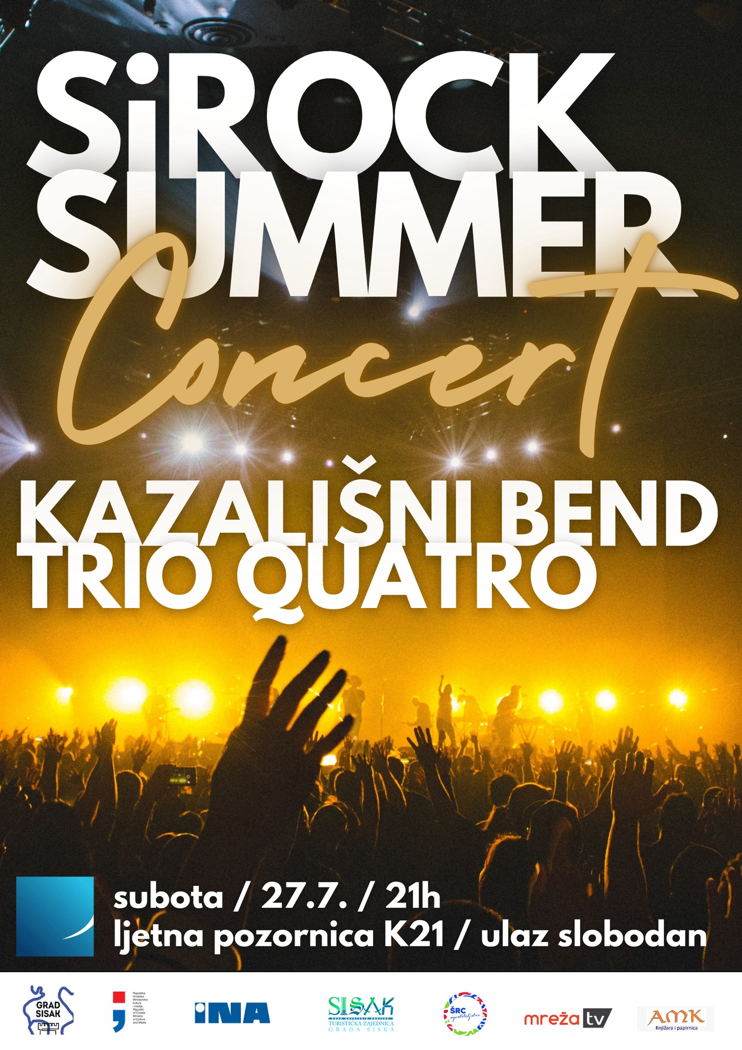 You are currently viewing Subota, 27.7. KULturno ljeto KKV-a: SiROCK SUMMER KONCERT