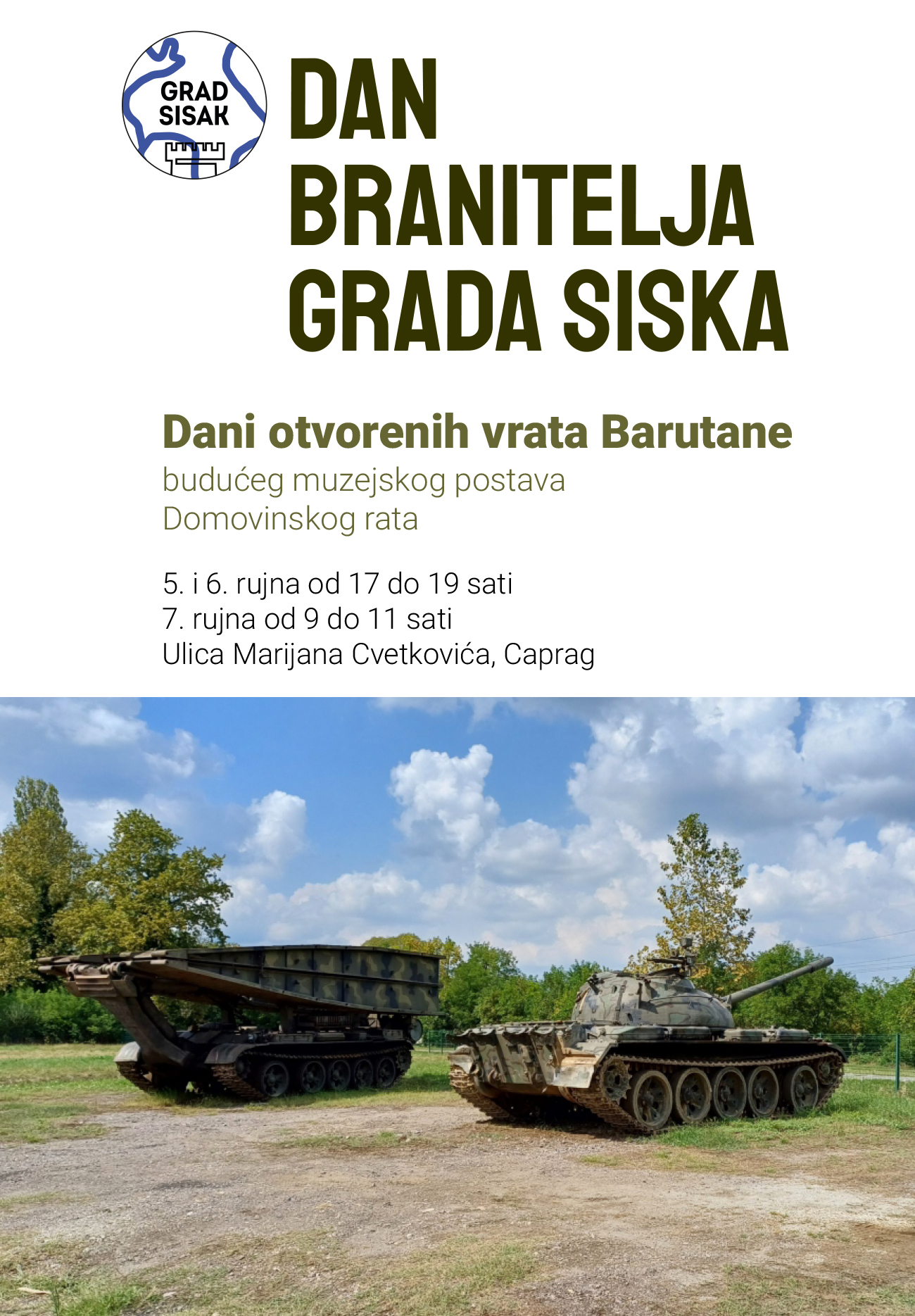 You are currently viewing Bogat program Dana branitelja Grada Siska – dani otvorenih vrata Barutane