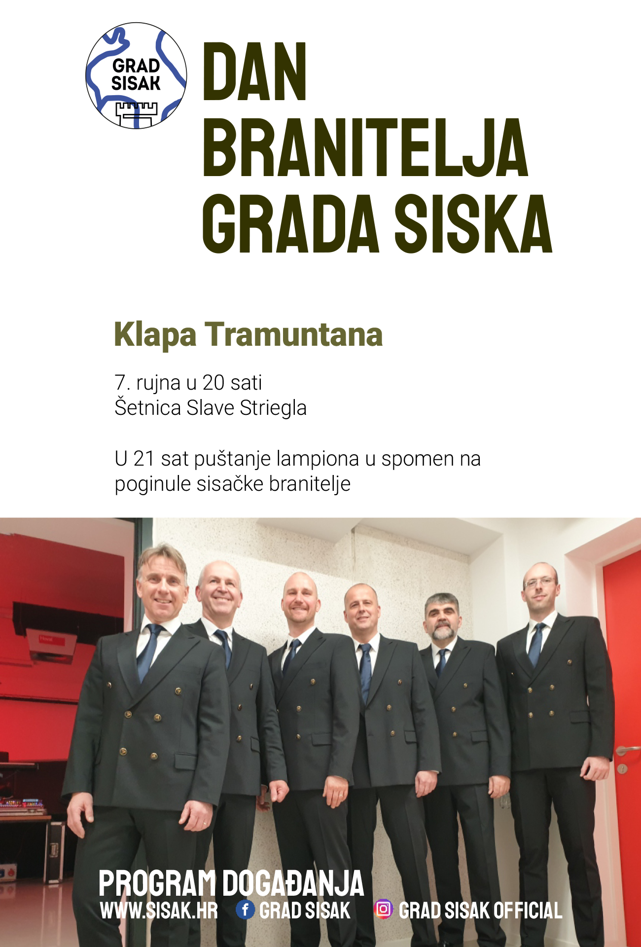 You are currently viewing Bogat program Dana branitelja Grada Siska – koncert klape Tramuntana