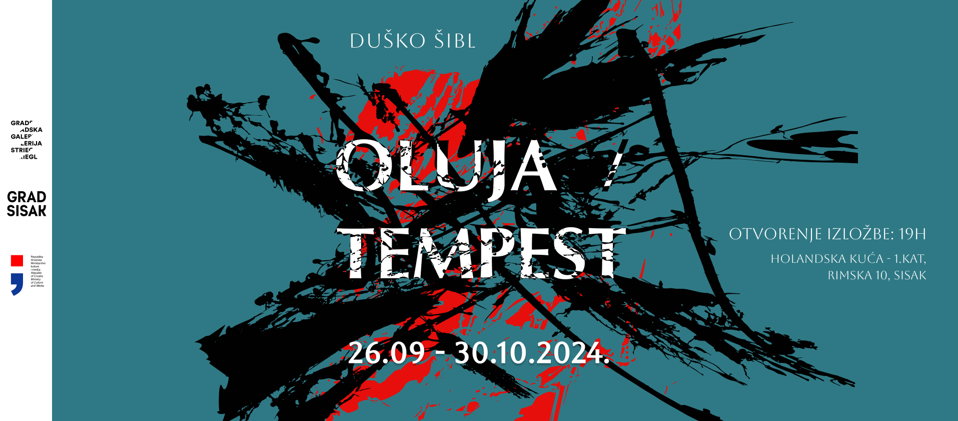 You are currently viewing Otvorenje samostalne izložbe Duška Šibla pod nazivom ”Oluja/Tempest”