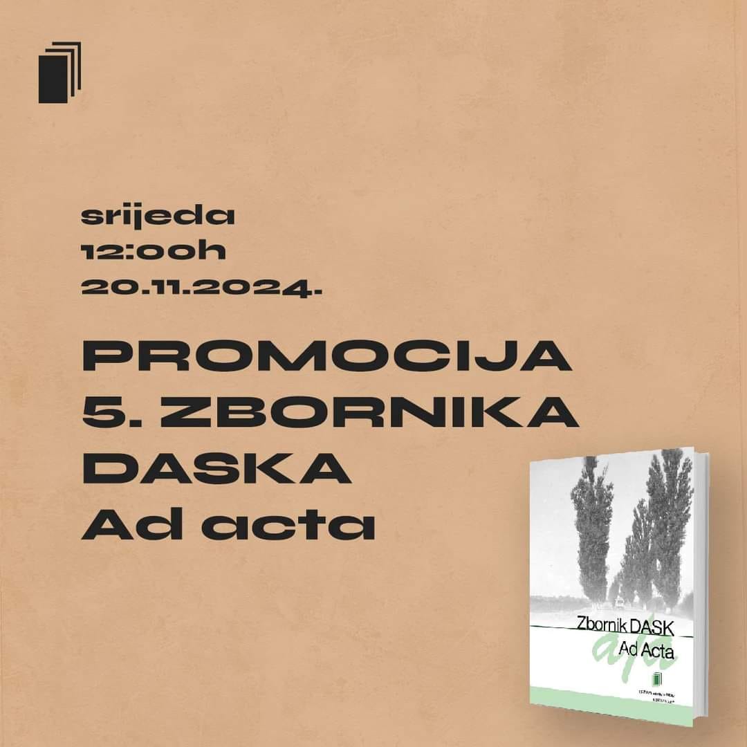 You are currently viewing Predstavljanje Zbornika DASK Ad Acta