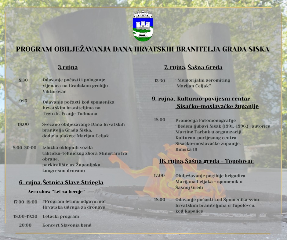 You are currently viewing Proslava Dana hrvatskih branitelja grada Siska