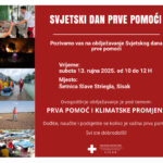 Read more about the article Pozivamo vas na obilježavanje Svjetskog dana prve pomoći (13.9.2025.)