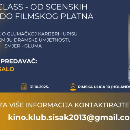 Read more about the article Masterclass s Markom Kasalom – Kino klub Sisak