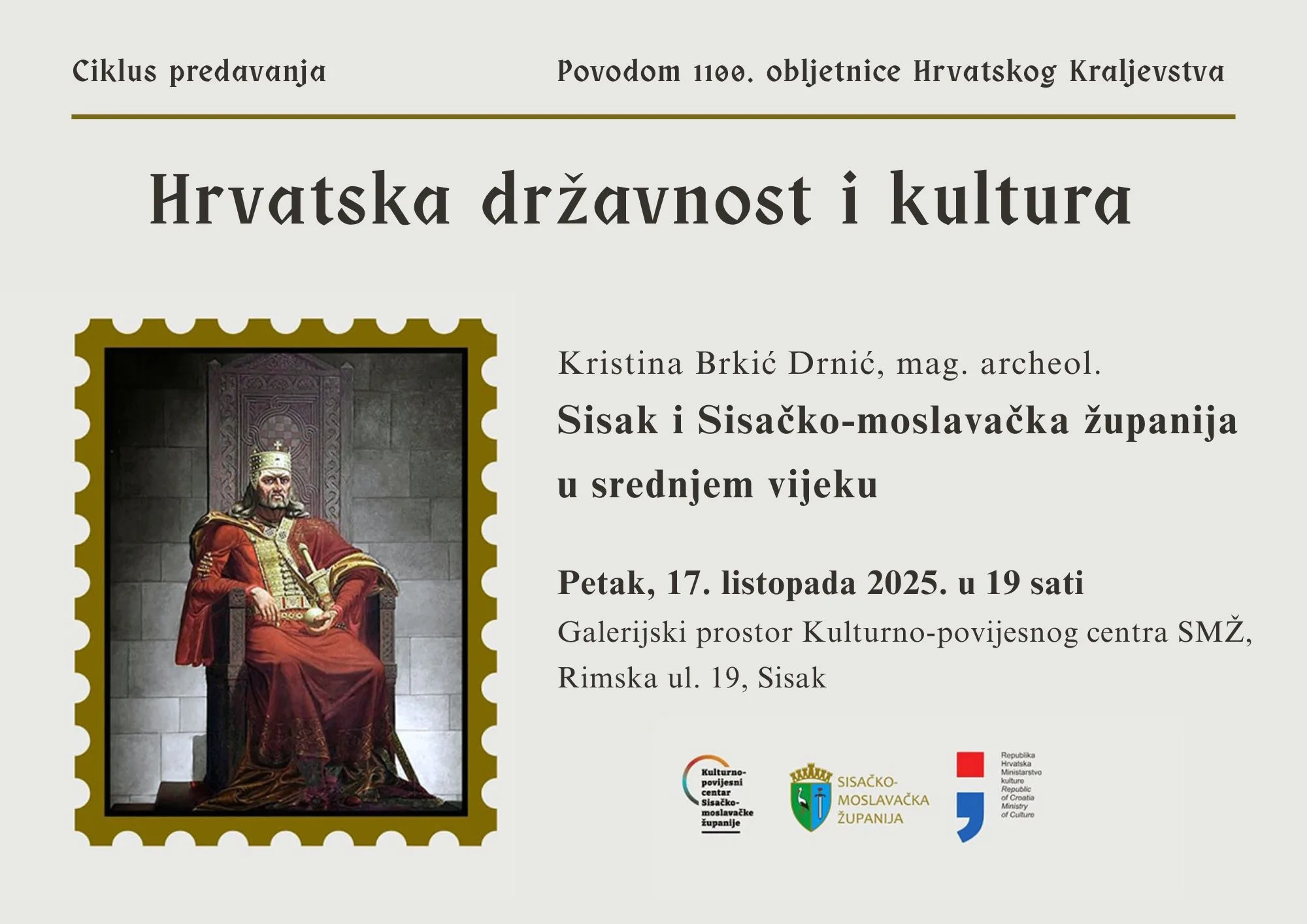 You are currently viewing Predavanje pod nazivom „Sisak i Sisačko-moslavačka županija u srednjem vijeku“