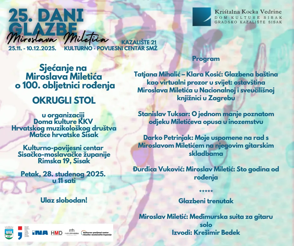 You are currently viewing 25. Dani glazbe Miroslava Miletića