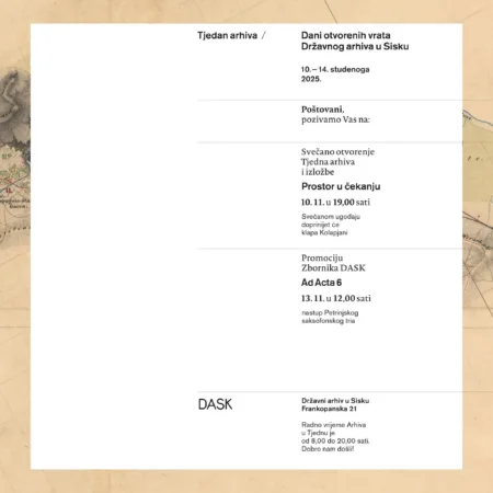 Read more about the article Tjedan arhiva i Dane otvorenih vrata Arhiva u Sisku
