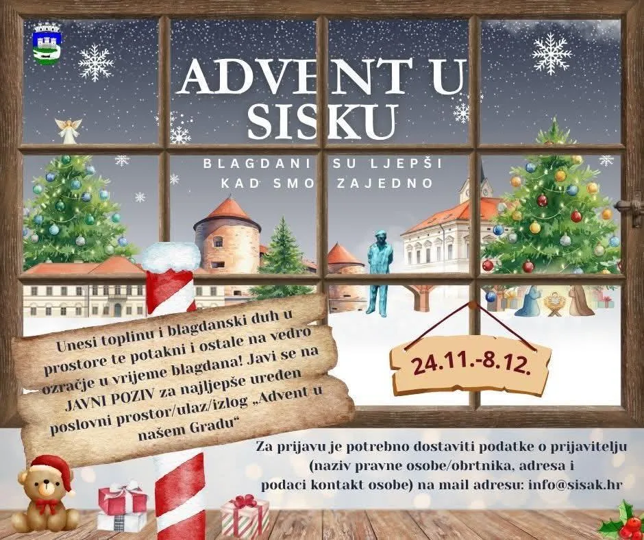 You are currently viewing JAVNI POZIV za najljepše uređen poslovni prostor/ulaz/izlog pod nazivom „Advent u našem Gradu“