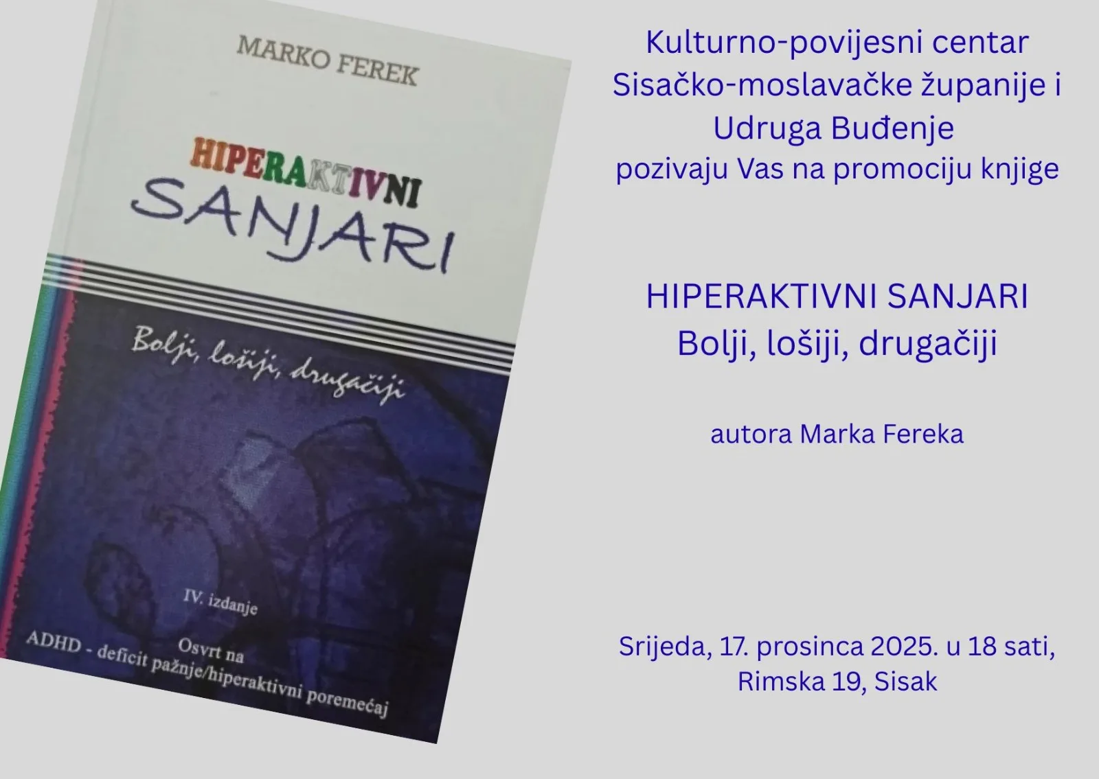 You are currently viewing Promocija knjige Hiperaktivni sanjari