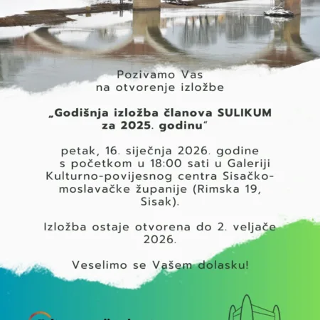 Read more about the article Pozivnica za otvorenje izložbe „Godišnja izložba članova SULIKUM“ za 2025. godinu