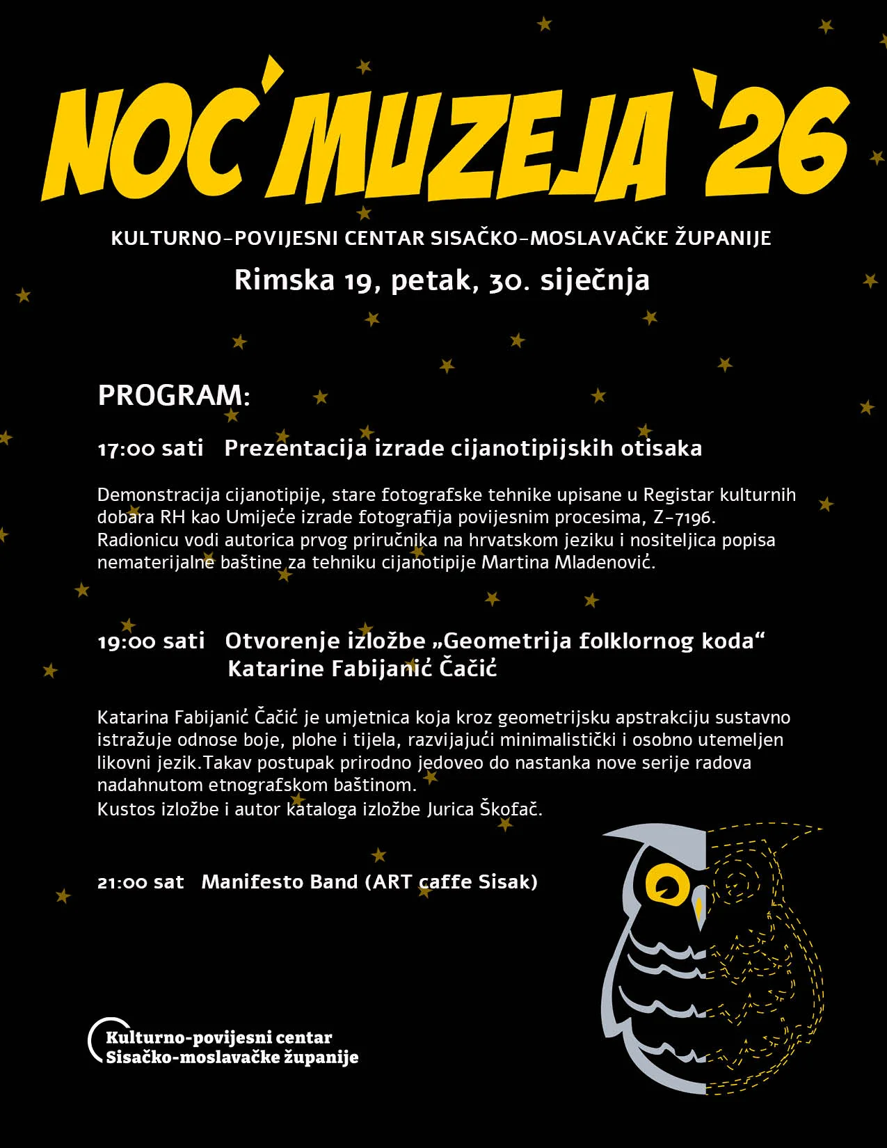 You are currently viewing Noć muzeja u Kulturno-povijesnom centru Sisačko-moslavačke županije