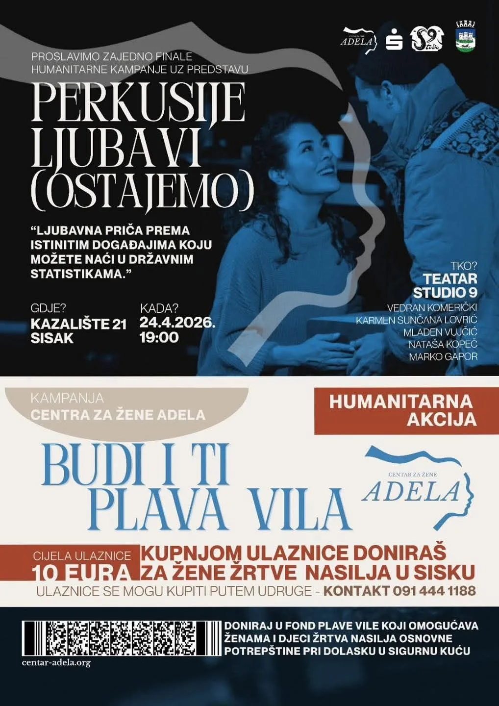 Trenutno pregledavate HUMANITARNA PREDSTAVA: PERKUSIJE LJUBAVI – SISAK – 24.4. – 19h – KAZALIŠTE 21