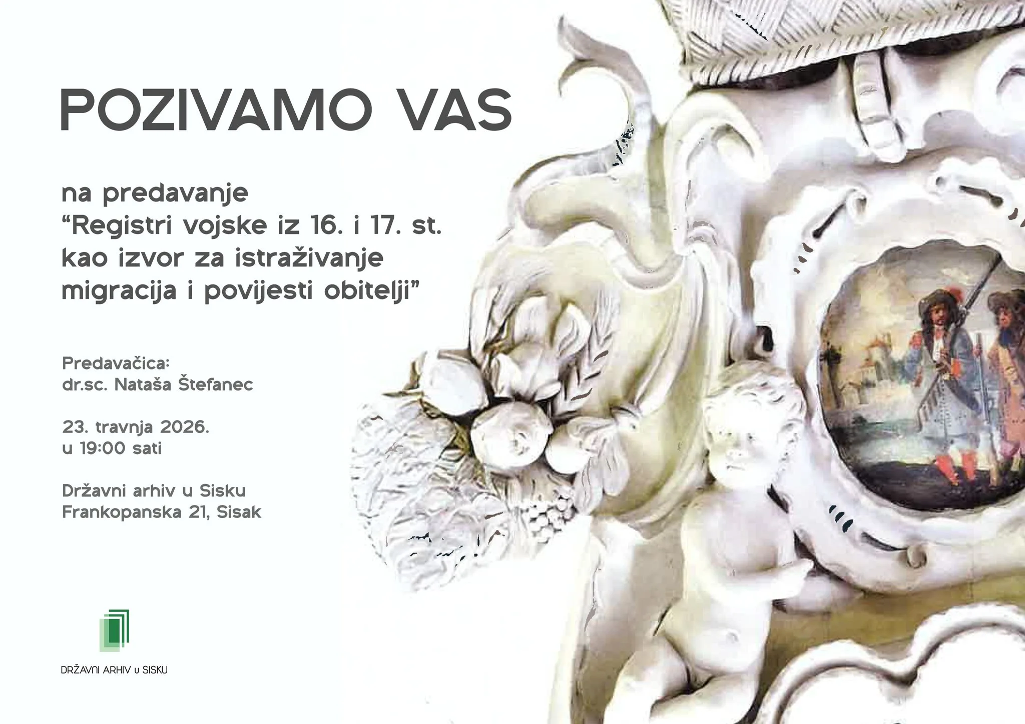 Trenutno pregledavate predavanje pod nazivom „Registri vojske iz 16. i 17. stoljeća kao izvor za istraživanje migracija i povijest obitelji“