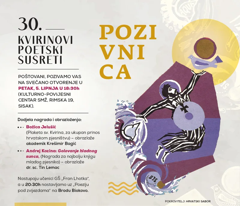 Trenutno pregledavate 30. KVIRINOVI POETSKI SUSRETI 5. – 7. LIPNJA 2026.
