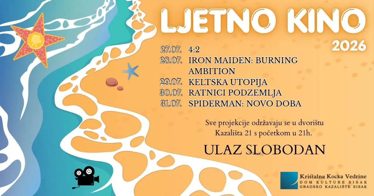 Trenutno pregledavate ⭐️ LJETNO KINO – 27.7.-31.7.2026.⭐️