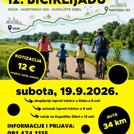 Pročitajte više o članku Tradicionalna biciklijada Sisak-Martinska Ves-Kupalište Zibel