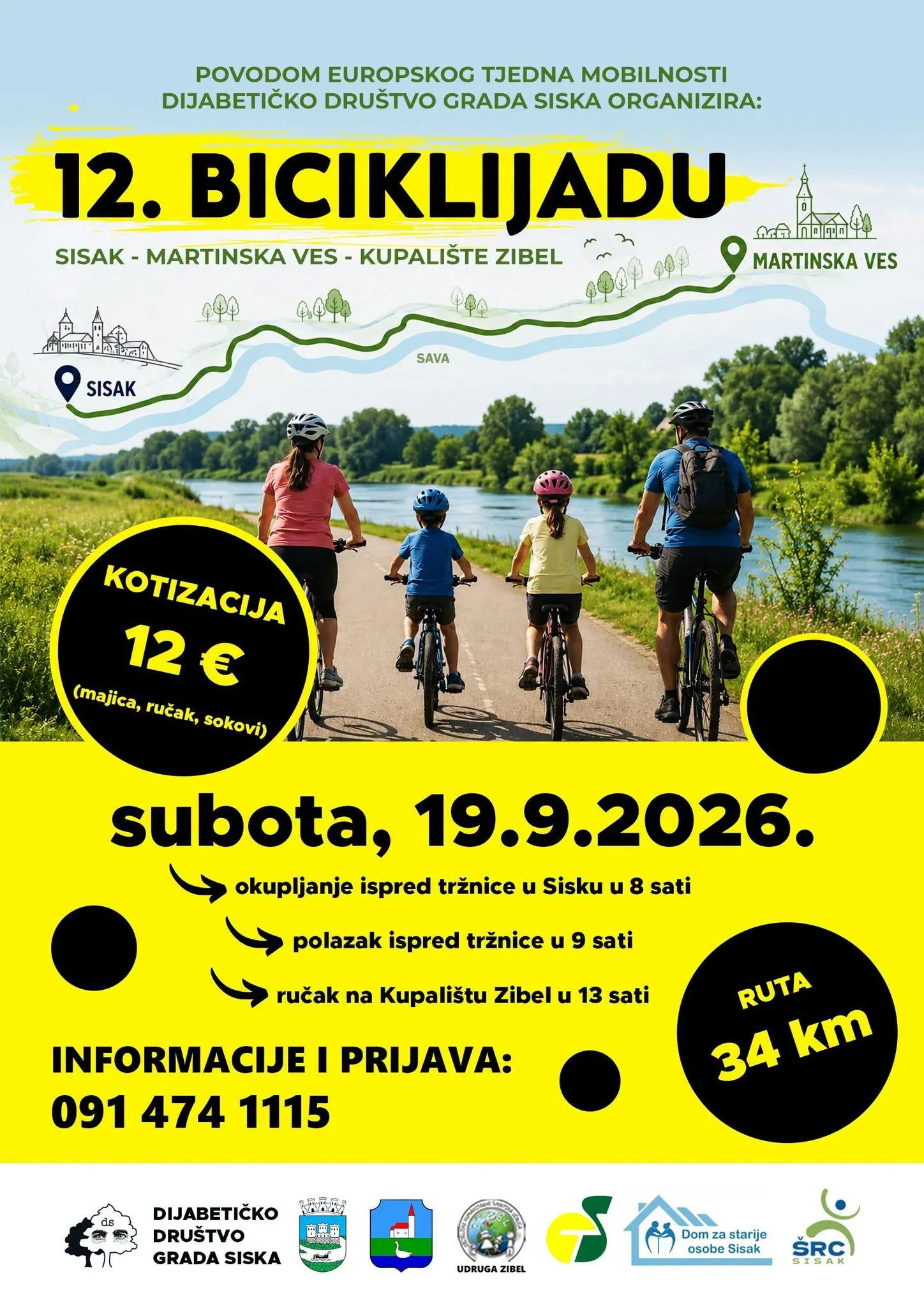 Trenutno pregledavate Tradicionalna biciklijada Sisak-Martinska Ves-Kupalište Zibel