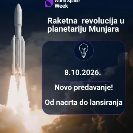 Pročitajte više o članku Predavanje “Raketna revolucija” u Centar znanja i planetarij Munjara