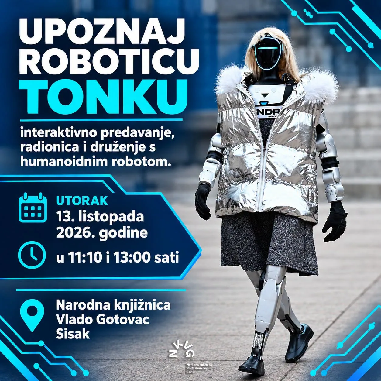 Trenutno pregledavate Upoznaj roboticu Tonku – interaktivno predavanje, radionica i druženje s humanoidnim robotom – 13.10.2026.