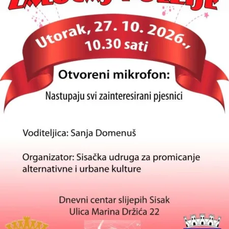 Pročitajte više o članku Zalogaj poezije je 27. listopada u Dnevnom centru slijepih u Sisku